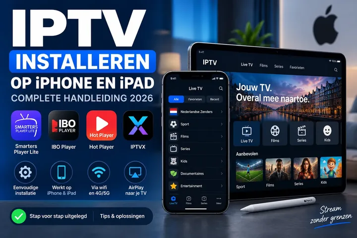 IPTV op iPhone en iPad installeren: app en afspeellijst
