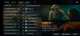 IPTV Nederland schermafbeelding live TV interface